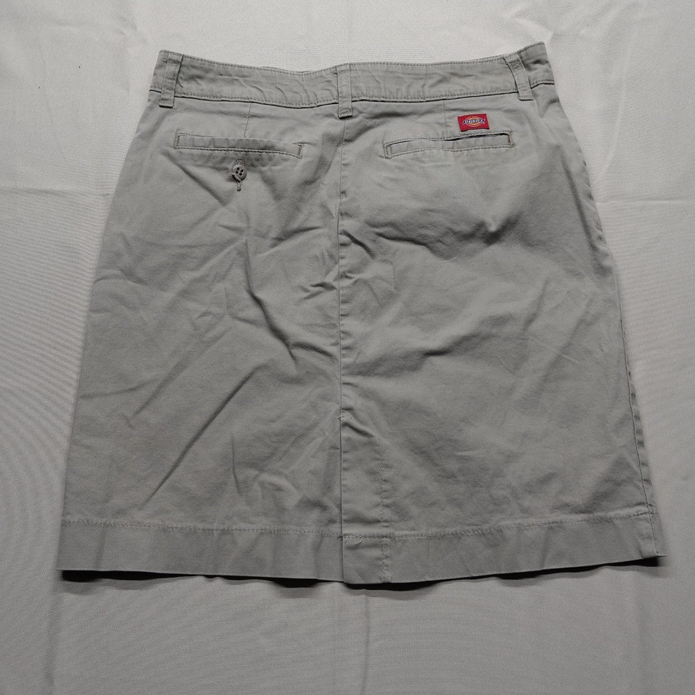 Dickies Womens Khaki Chino Mini Skirt Tan Twill Straight Workwear 0322